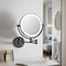 Kibi Circular LED Wall Mount Magnifying Make Up Mirror - Matte Black KMM101MB - alternate 5